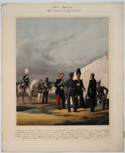 Pioneros, inválidos y gendarmes del Cuerpo de la Guardia Imperial, 1867 de Karl Karlovich Piratsky