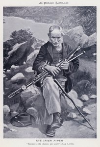 El gaitero irlandés (foto en b/n)