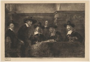 Los Staalmeester, después de Rembrandt. de Karl Köpping