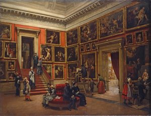 En la galería de Dresde, 1881