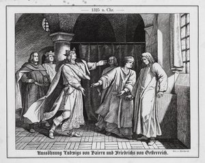 Reconciliación de Luis de Wittelsbach y Federico de Habsburgo