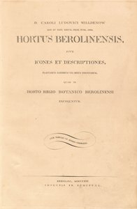 Hortus Berolinensis de Karl Ludwig Willdenow