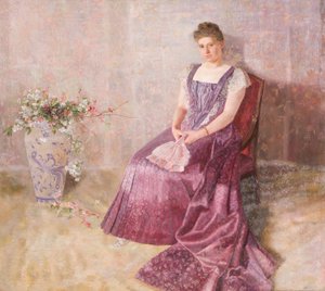 El vestido morado del estado. esposa de Birkenreuth de Karl Mediz