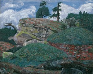 paisaje con rocas de Karl Mediz
