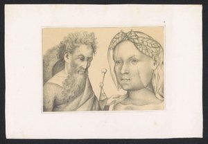 Jakobus de Meerdere en vrouw Diseños y estudios de un maestro holandés del siglo XV. Siglo. Basado en los originales conservados en la Biblioteca Real de Berlín (título de la serie) de Karl Palzow