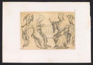 Kroning van María Diseños y estudios de un maestro holandés del siglo XV. Siglo. Basado en los originales conservados en la Biblioteca Real de Berlín (título de la serie) de Karl Palzow