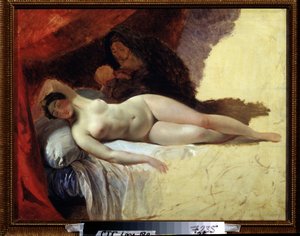 "Juno dormida" o "El comienzo del camino del lago" Pintura de Karl Briullov (1799-1852) 1839-1845 Galería Estatal Tretiakov, Moscú de Karl Pavlovich Bryullov
