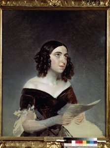 "Retrato de la cantante de ópera Anna Petrova (1816-1901)" Peinture de Karl Pavlovich Briullov (Brioullov) (1799-1852) 1841 Museo Estatal del Ártico y el Antártico, San Petersburgo, Rusia