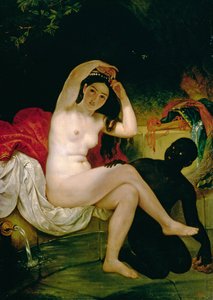 Virsavia, o bañista con una esclava negra (óleo sobre lienzo) de Karl Pavlovich Bryullov