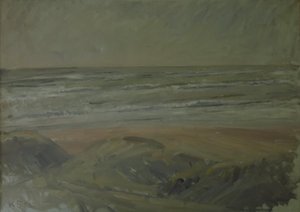 Vista desde las dunas sobre el Mar del Norte de Karl Schou