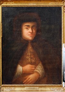 Retrato de la zarina Natalia Naryshkina (Narychkina) (1651-1694), esposa de Alexis I de Rusia. Pintura de Karl Schurmann (?-después de 1710), óleo sobre lienzo. Arte alemán del siglo XVII. Galería de Arte Regional, Tver (Rusia).
