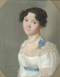 Retrato de la Condesa Agrafena Yuryevna Obolenskaya 1789-1829, de soltera Neledinskaya-Meletskaya, 1812