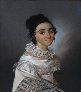 Retrato de Yekaterina Emmanuilovna Abamelik-Lazareva 1806-1880, nacida Manuk-Bey, 1820 de Karl Wilhelm Bardou