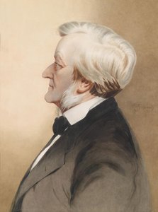 Retrato del compositor alemán Richard Wagner