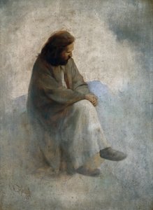 Autorretrato como Cristo, de Diefenbach, Karl Wilhelm (1851-1913). Óleo sobre lienzo de Karl Wilhelm Diefenbach