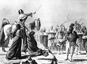 Escena de reclutamiento bajo Mohammed-Ali, 1881