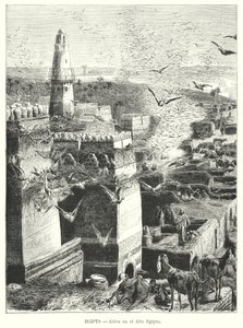 Pueblo en el Alto Egipto de Karl Wilhelm Gentz