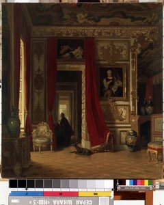 Interior (Interior). Pintura de Karl Zimmermann (1796-1820). Huile sur toile, 83 x 77 cm. Arte alemán del siglo XIX. Museo Estatal de Arte M.K. Ciurlionis, Kaunas (Lituania). de Karl Zimmermann
