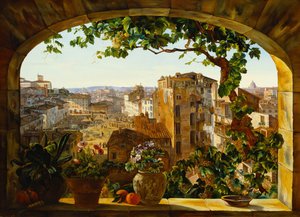 Piazza Barberini, Roma, 1830 de Karl von Bergen