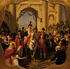 Entrada del emperador Francisco I (II) de Austria en Viena en 1814 de Karl von Blaas