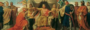 Friedrich Barbarossa enfeoffs Heinrich Jasomirgott y Heinrich el león
