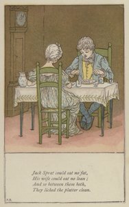 Jack Sprat no podía comer grasa de Kate (after) Greenaway