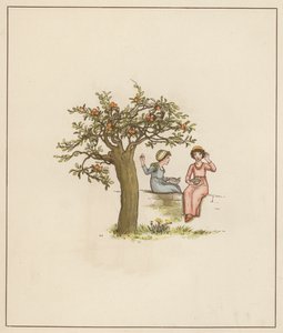 Ilustración de Kate Greenaway para El flautista de Hamelín de Robert Browning (litografia en color) de Kate (after) Greenaway
