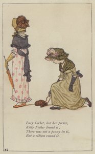 Lucy Locket, perdió su bolsillo (litografía en color)
