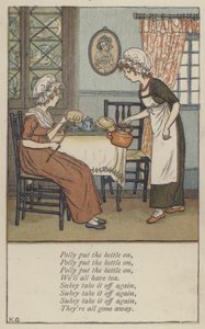 Polly pone la tetera de Kate (after) Greenaway