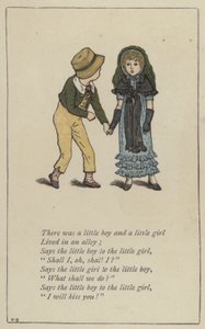 Había un niño pequeño y una niña pequeña (litografía a color)