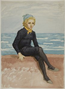 Eddie en la orilla del mar de Kate Greenaway
