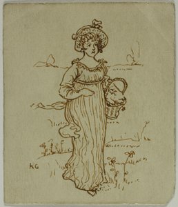 Niña con Cesta de Kate Greenaway