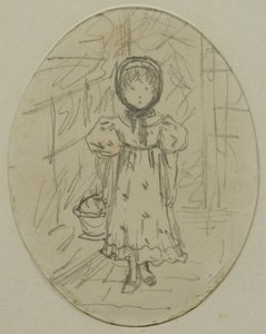 Niña en un Jardín