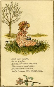 Ilustración de Little Miss Muffet