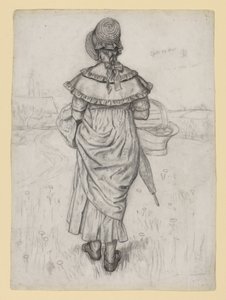 Estudio para «Under the Window» de Kate Greenaway