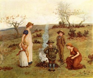 El fuego de palo por Kate Greenaway de Kate Greenaway