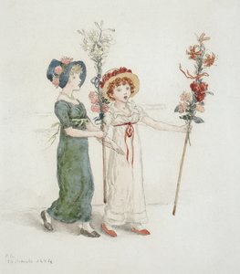 Dos niños con bastones de Kate Greenaway
