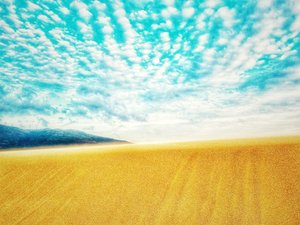 Playa surrealista en el desierto