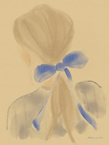 La niña con la cinta azul en el pelo