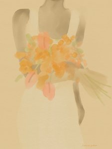 La chica de las flores naranjas de Katharina Puritscher