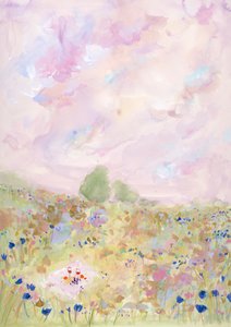 La dicha de un prado en tonos pastel