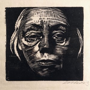 Autorretrato de frente, 1923 de Käthe Kollwitz