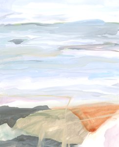 Paisaje abstracto V, 2022 (acrílico sobre papel) de Katie Ré Scheidt