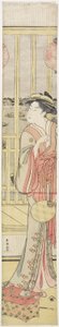 Cortesana Hanao_gi Refrescándose, c. 1788 de Katsukawa Shuncho