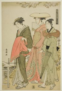 Flores, de la serie "Nieve, Luna y Flores del Mundo Flotante (Ukiyo setsugekka)" de Katsukawa Shuncho