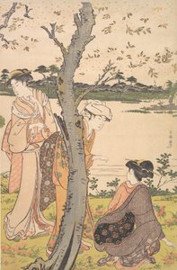 Recogiendo flores jóvenes de Katsukawa Shuncho
