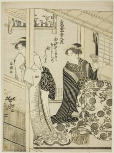 Narciso en invierno, de la serie "Odas selectas sobre flores de las cuatro estaciones (Shuku awase, shiki no hana)" de Katsukawa Shuncho