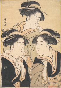 Tres bellezas, finales del siglo XVIII