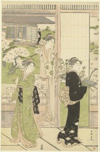 Preparativos para la fiesta de muñecas. de Katsukawa Shuncho