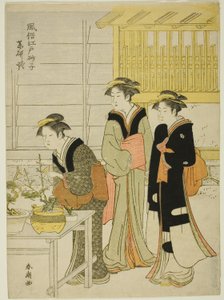 Yagenbori, de la serie "Arenas de Moda de Edo (Fuzoku Edo sunago)" de Katsukawa Shuncho